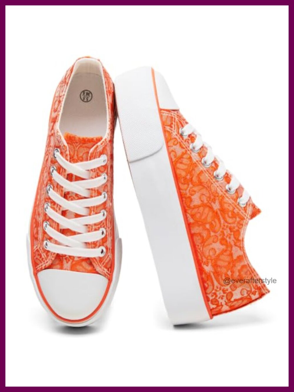 Platform Canvas Low Top Fashion Sneakers Lace Up Casual Shoes